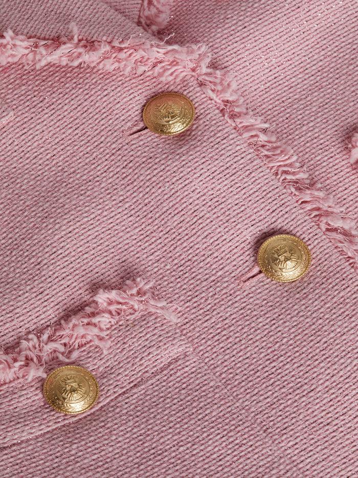 L'agence Veste à Col Sylvia Pale Pink/Gold