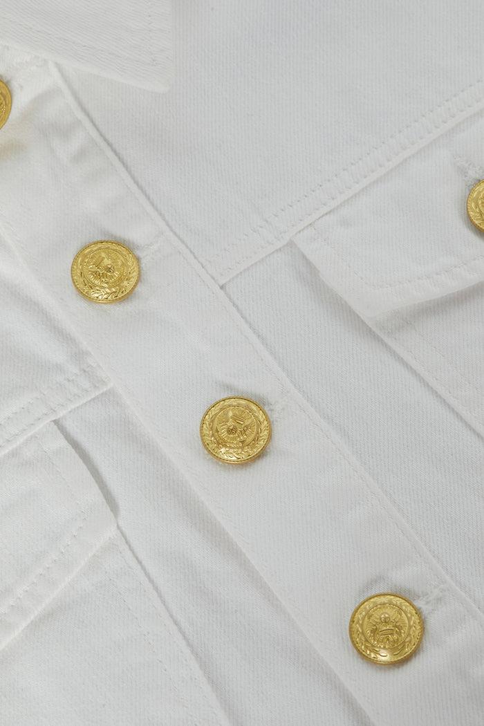 L'agence Veste Courte En Jean Genevie Blanc