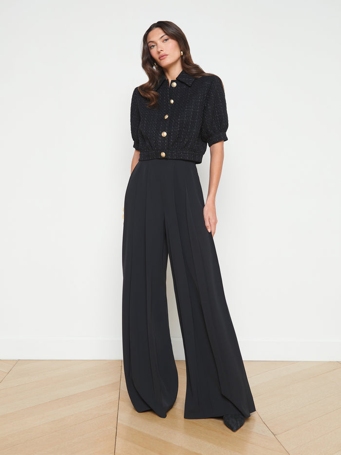 l'agence Veste courte en tweed Cove Black