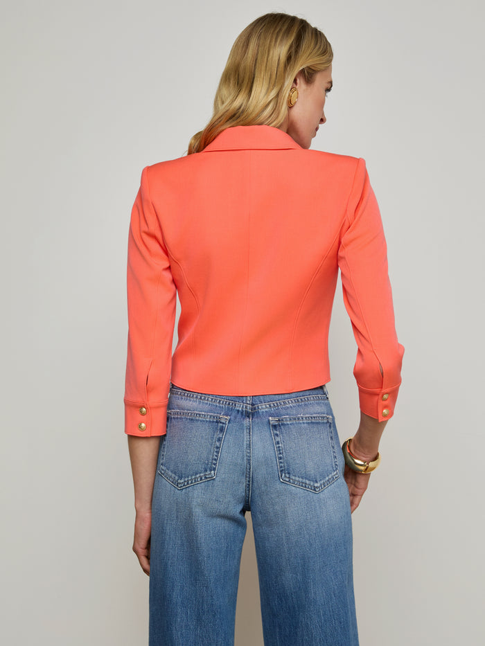 L'agence Veste Courte Kumi Electric Coral