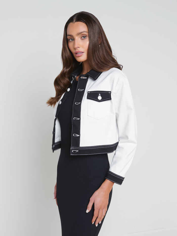 l'agence Veste en denim Koda White/Black