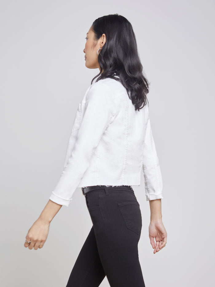 L'agence Veste En Jean Janelle Blanc