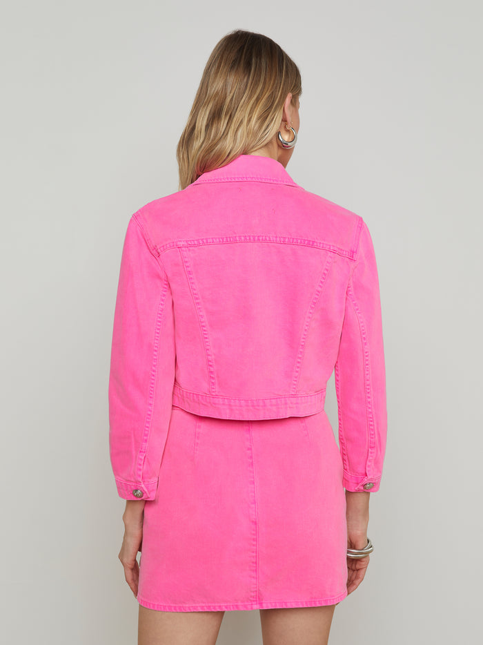 L'agence Veste En Jean Koda Pink Glo