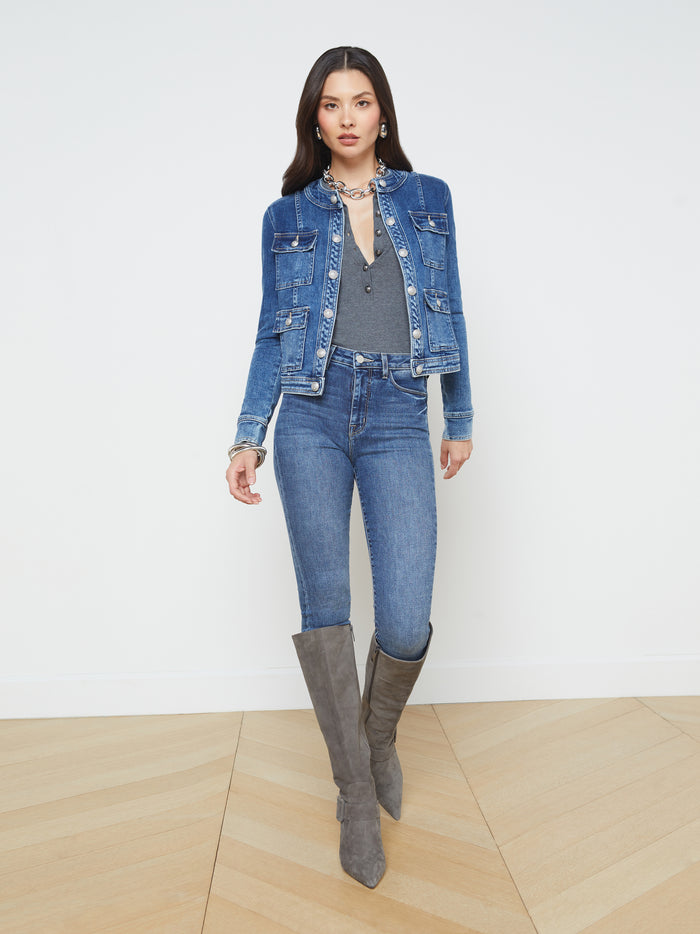 L'agence Veste En Jean Yari Rhodes