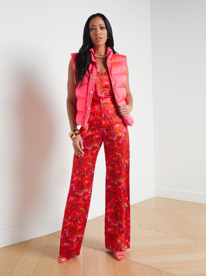 L'agence Veste Matelassée Rae Neon Coral