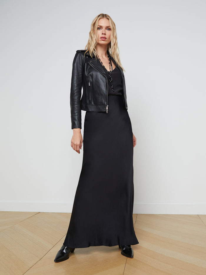 L'agence Veste Motard En Cuir Noir