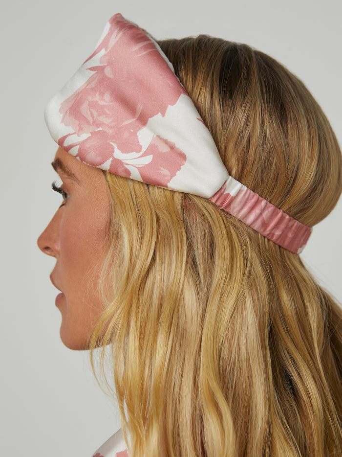 L'agence Masque De Sommeil En Soie Inez Ikebana Pearl/Dusty Rose