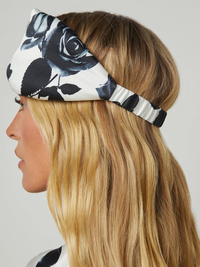 L'agence Masque De Sommeil En Soie Inez Rose Memoire Pearl/Black