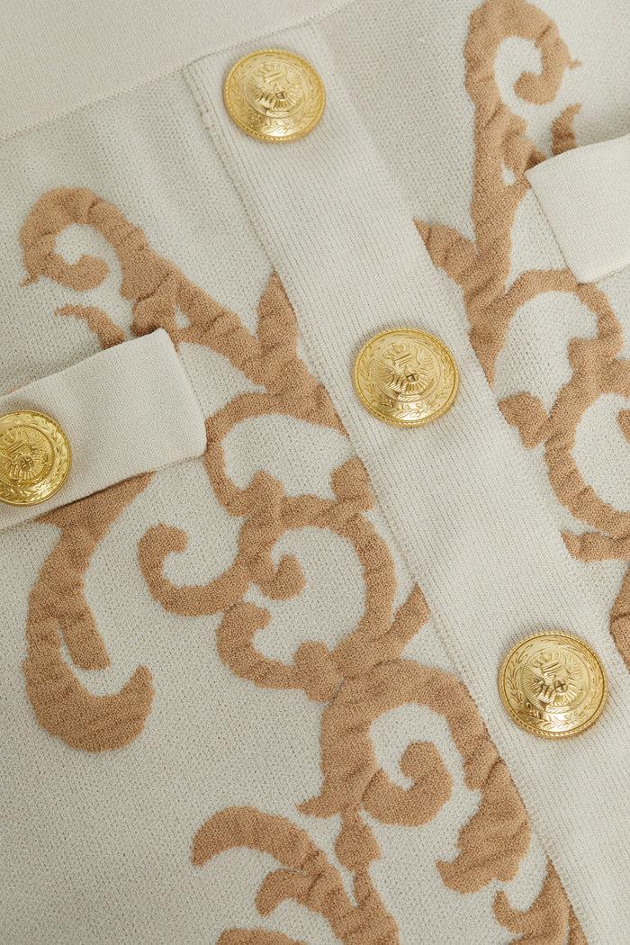 l'agence Minijupe en jacquard Minoru Bone/Cappuccino