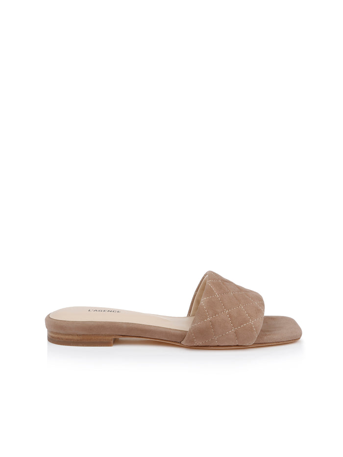 L'agence Mules En Cuir Suédé Aloise Cappuccino Suede