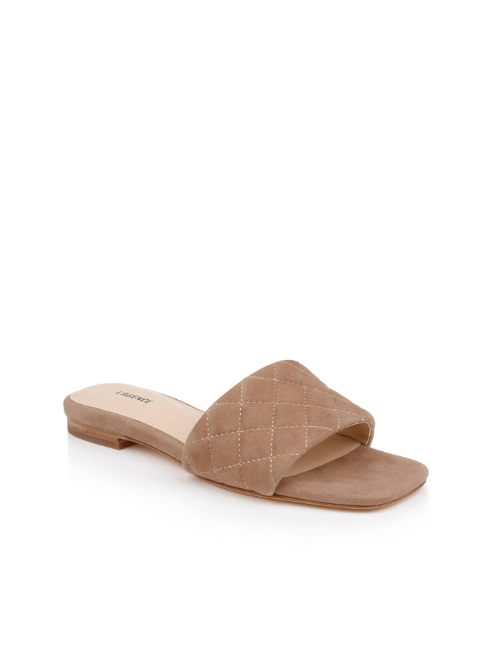 l'agence Mules en cuir suédé Aloise Cappuccino Suede