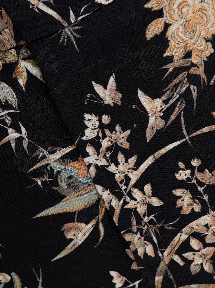 l'agence Pantalon 7/8 Carmina Black Multi Tapestry Jungle Print