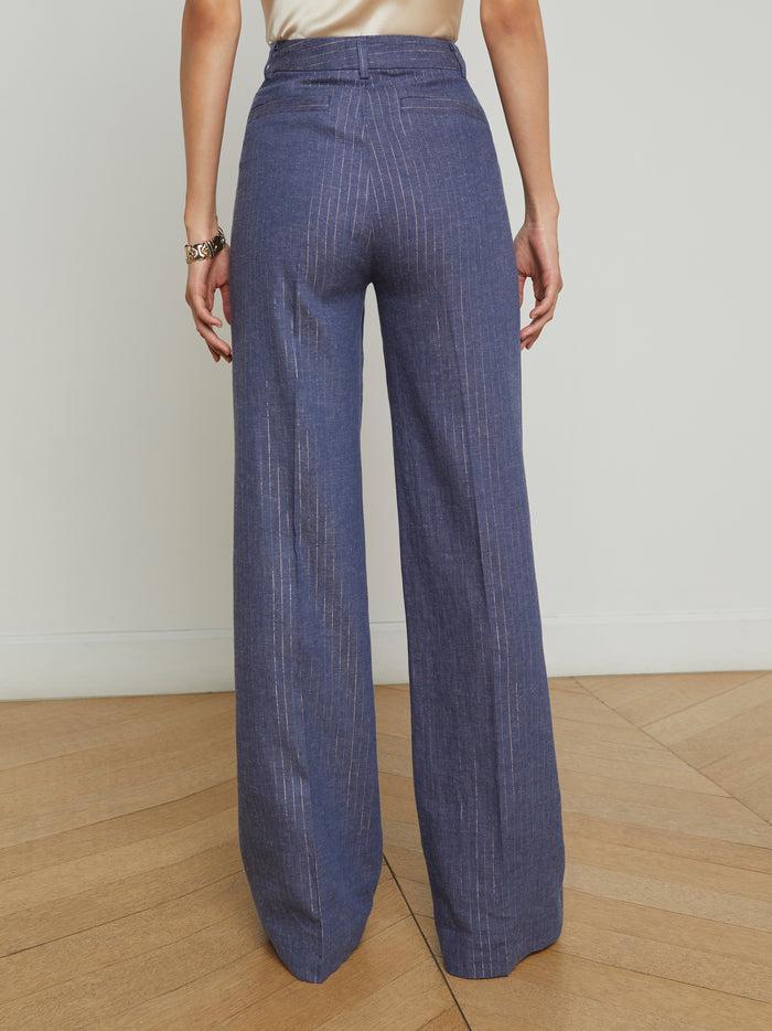 L'agence Pantalon à Fines Rayures Livvy Wild Wind/Gold Pinstripe