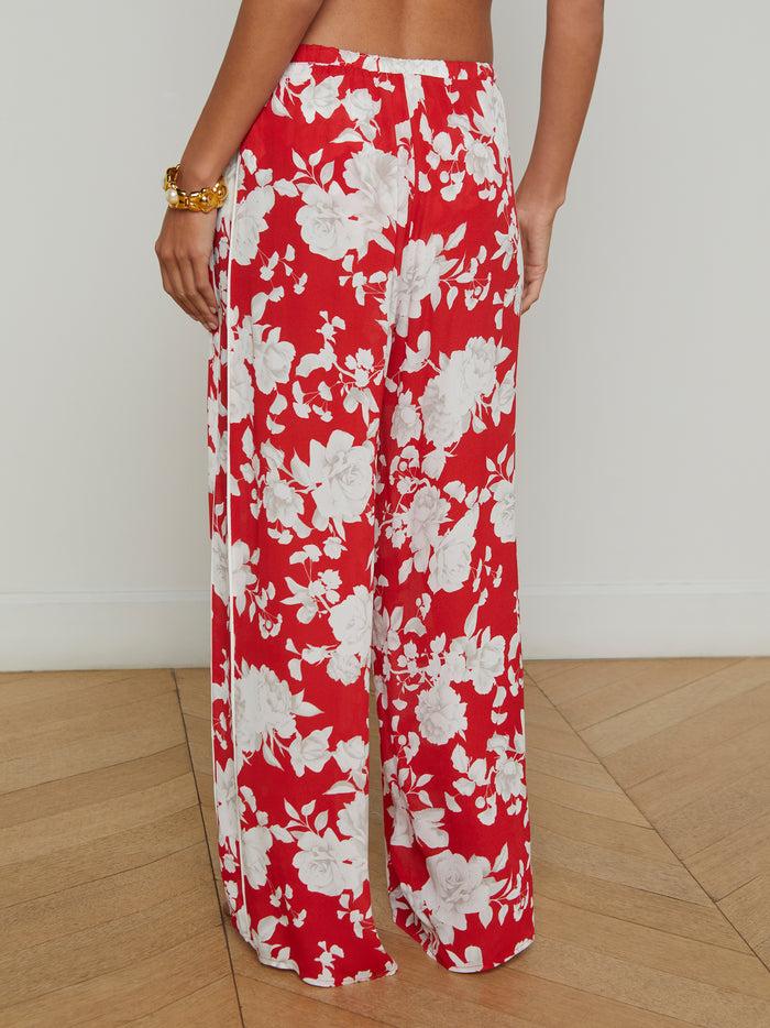 L'agence Pantalon De Plage Geraldine Red/Ivory Ikebana