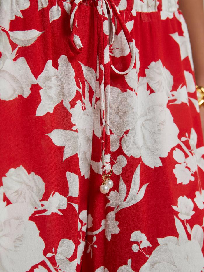 l'agence Pantalon de plage Geraldine Red/Ivory Ikebana