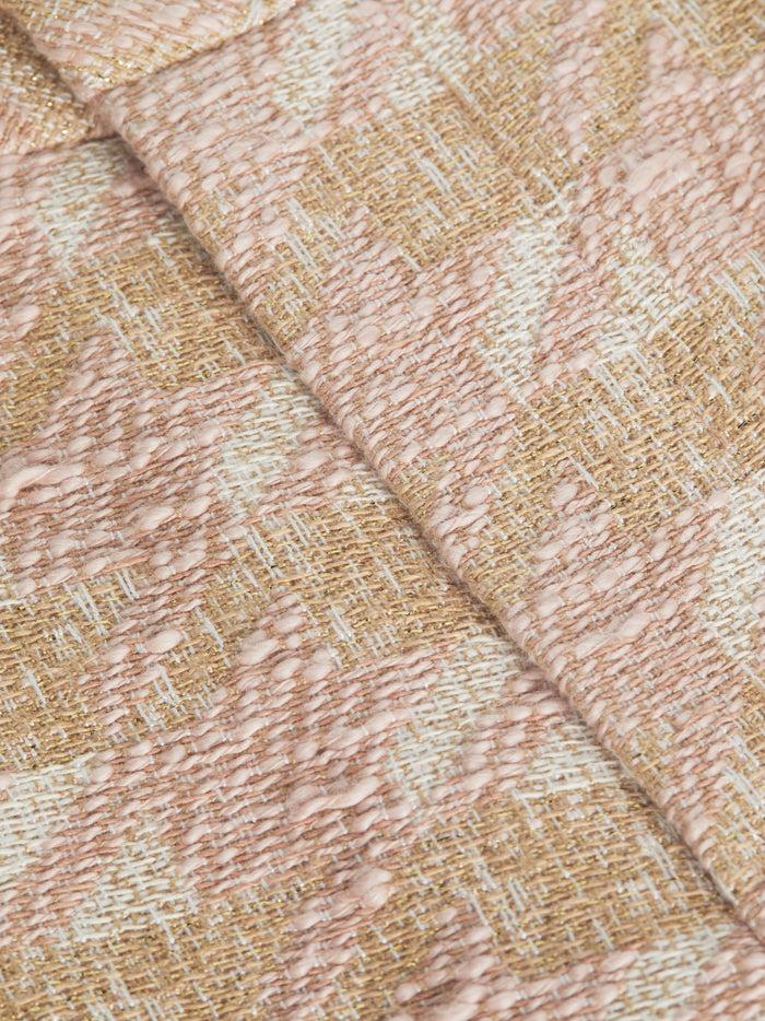 L'agence Pantalon En Tweed 7/8 Lula Ecru/Pink/Gold Houndstooth