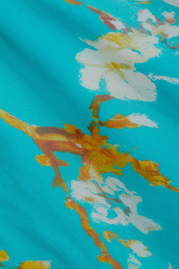 L'agence Robe Cache-maillot Ansley Teal Multi Watercolor Cherry Blossom