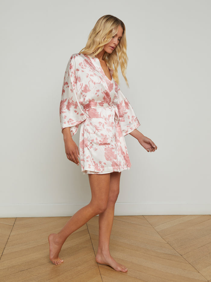 l'agence Robe en soie Inez Ikebana Pearl/Dusty Rose