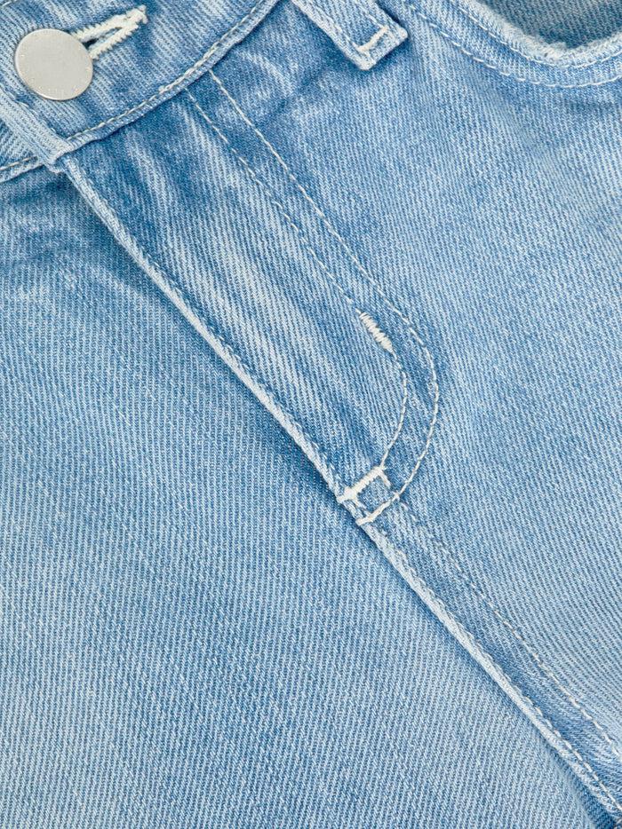 L'agence Short En Jean Taille Basse Teya Zion Destruct