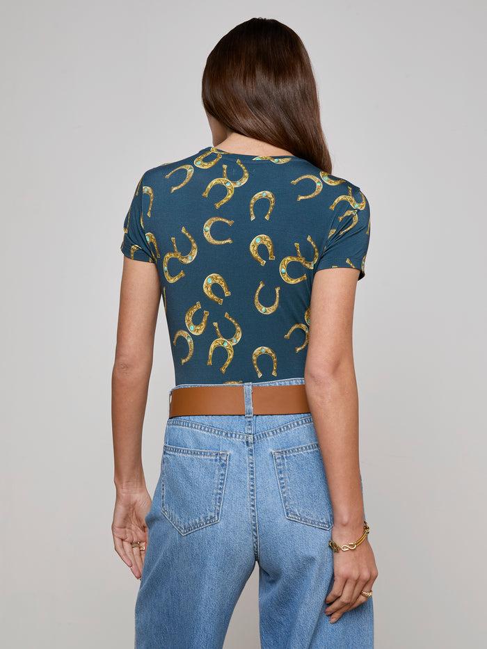 L'agence T-shirt Ajusté Ressi Midnight Multi Horseshoe