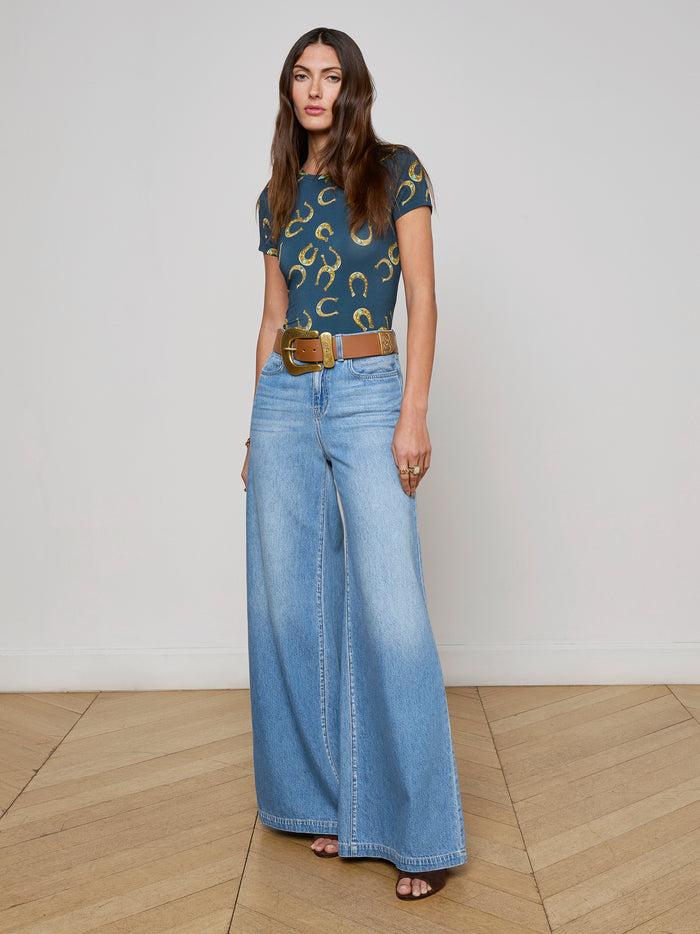 l'agence T-shirt ajusté Ressi Midnight Multi Horseshoe