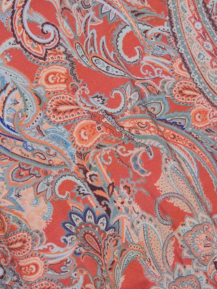 L'agence T-shirt Ajusté Ressi Orange/Light Blue Traditional Paisley