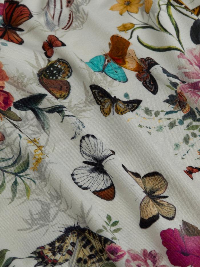 L'agence T-shirt Ajusté Ressi Vintage White Multi Charonda Butterfly