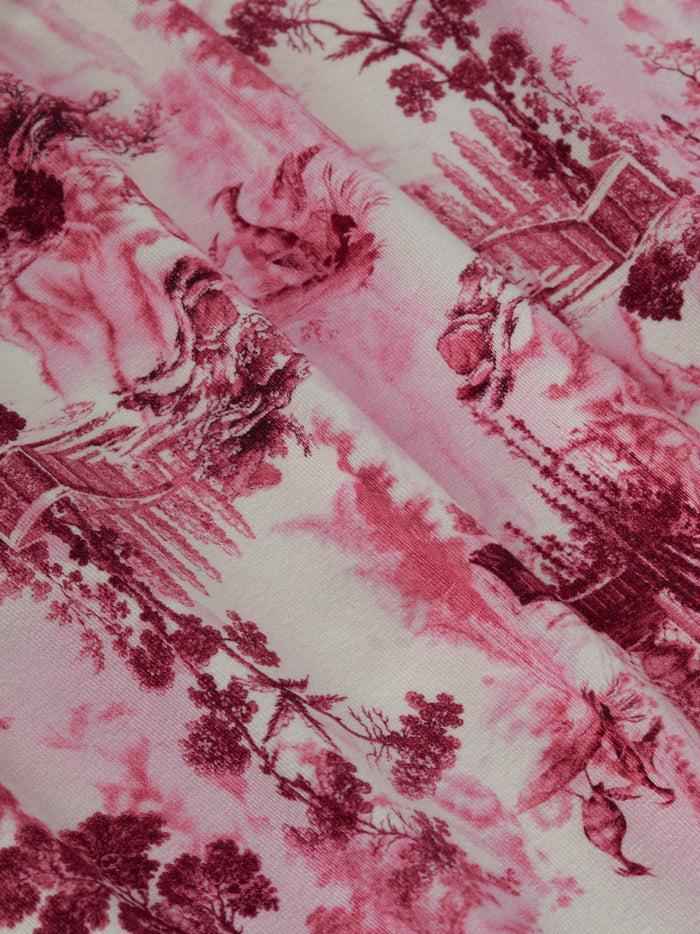 L'agence T-shirt Ajusté Ressi White Pink Porcelain Toile