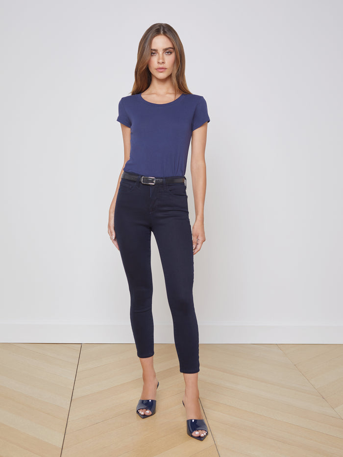 l'agence T-shirt en coton àencolure dégagée Cory Marine