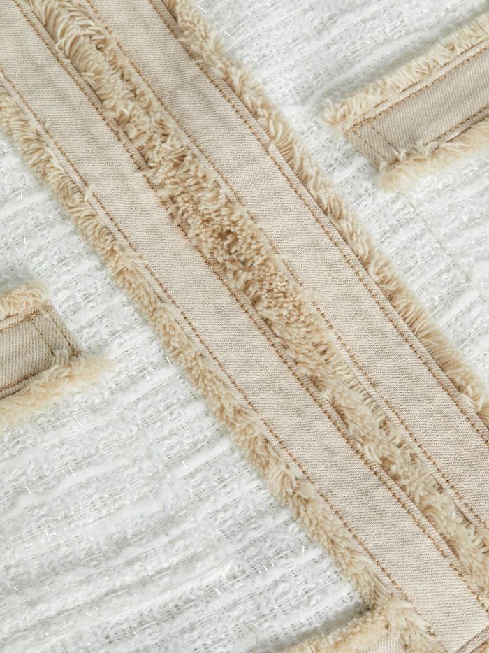 l'agence Veste en tweed et denim Agnes Blanc/Biscuit