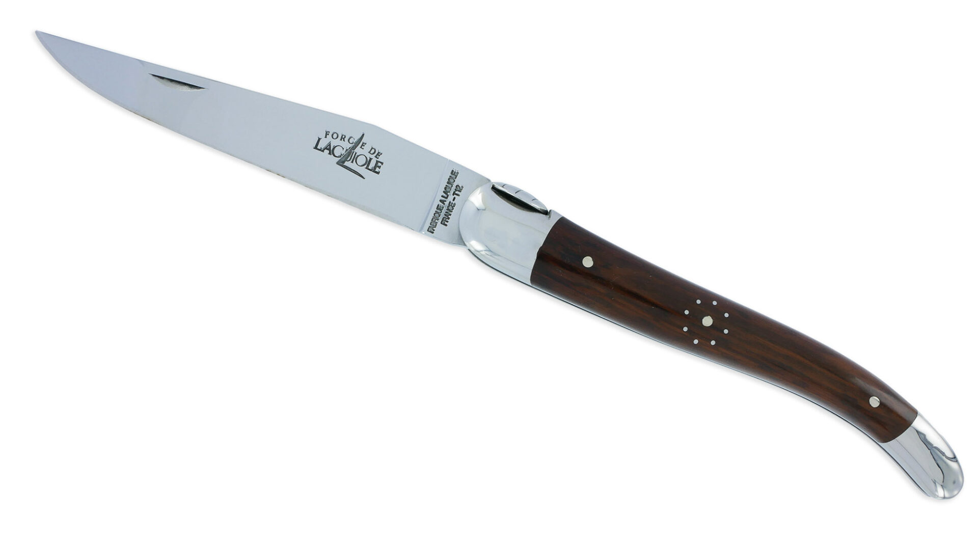 Laguiole Couteau Forge De Laguiole Le Routard Manche En Amourette 1 Pièce 2 Mitres Inox Brillant 11cm