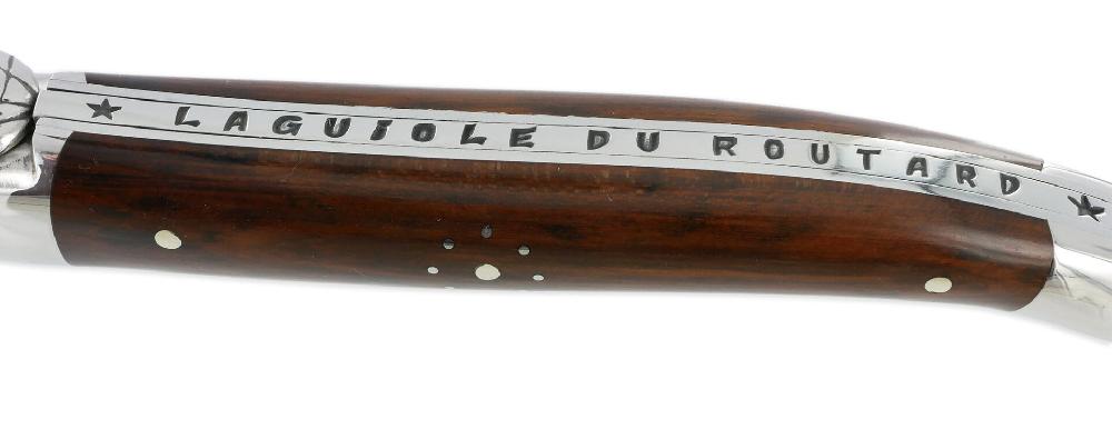 Laguiole Couteau Forge De Laguiole Le Routard Manche En Amourette 1 Pièce 2 Mitres Inox Brillant 11cm
