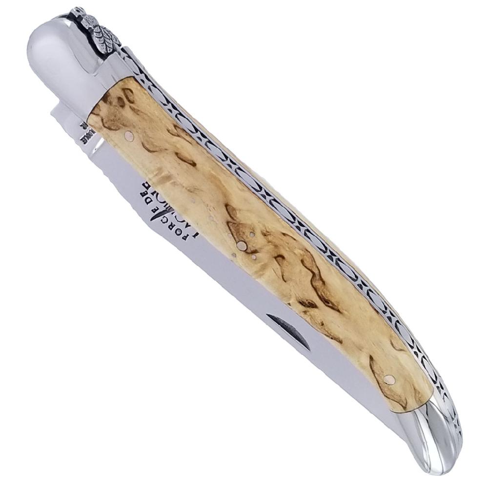 Laguiole Couteau Forge De Laguiole Manche En Bois De Bouleau 1 Pièce Inox Brillant 12cm