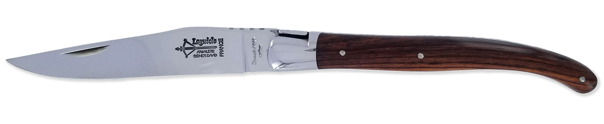 Laguiole Couteau Laguiole D’Antan Manche Bois De Violette 1 Mitre Inox Brillant 1 Pièce 12cm