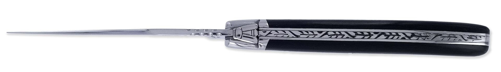 Laguiole Couteau Laguiole D’Antan Manche Ebène 1 Mitre Inox Brillant 1 Pièce 12cm