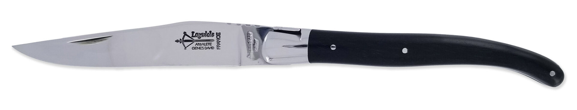 laguiole Couteau Laguiole d’Antan Manche Ebène 1 Mitre Inox Brillant 1 Pièce 12cm