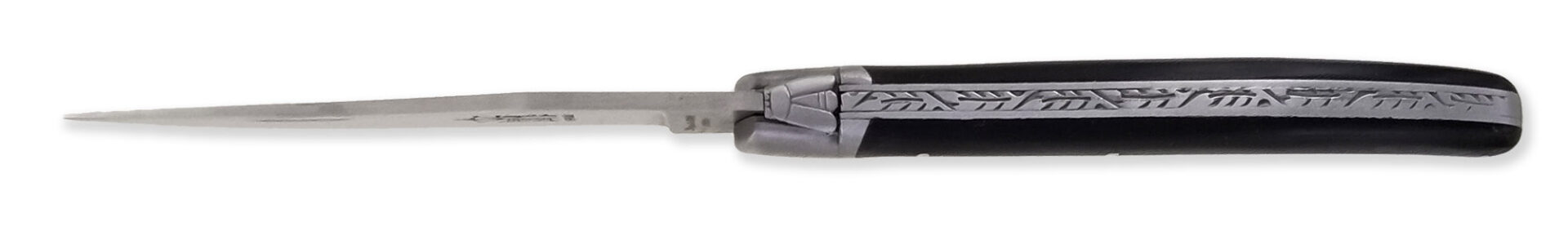 Laguiole Couteau Laguiole D’Antan Manche En Buffle 1 Mitre Inox Brossé 1 Pièce 12cm
