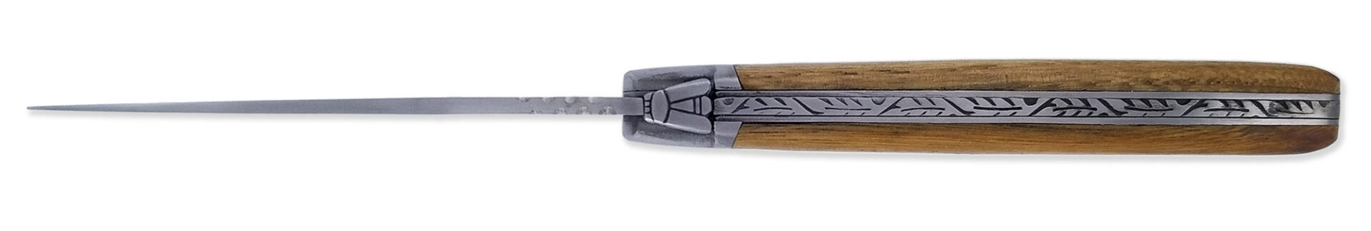 Laguiole Couteau Laguiole D’Antan Manche En Chataignier 1 Mitre Inox Brossé 1 Pièce 12cm