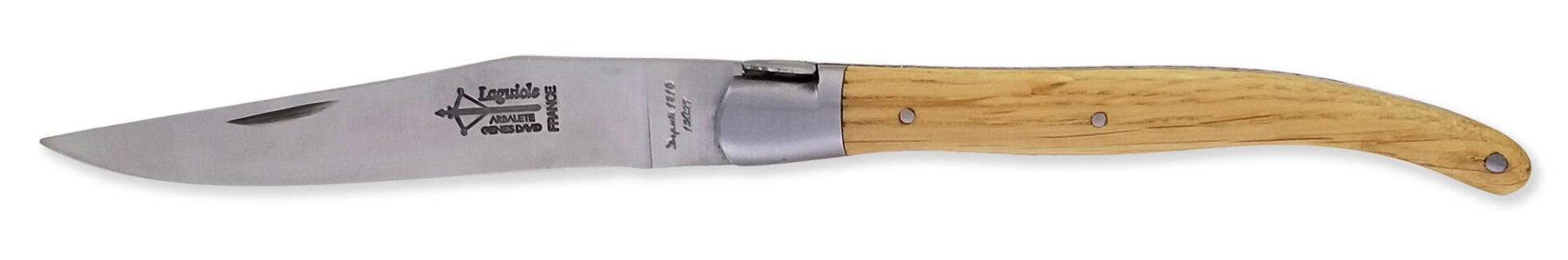 Laguiole Couteau Laguiole D’Antan Manche En Chêne 1 Mitre Inox Brossé 1 Pièce 12cm