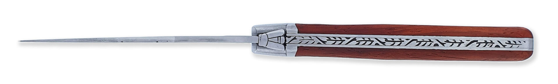Laguiole Couteau Laguiole D’Antan Manche En Padouk 1 Mitre Inox Brossé 1 Pièce 12cm