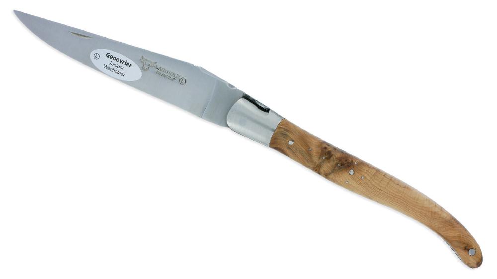 Laguiole Couteau Laguiole En Aubrac 1 Pièce 12 Cm Genévrier 1 Mitre Inox Brossé Décoration Abeille