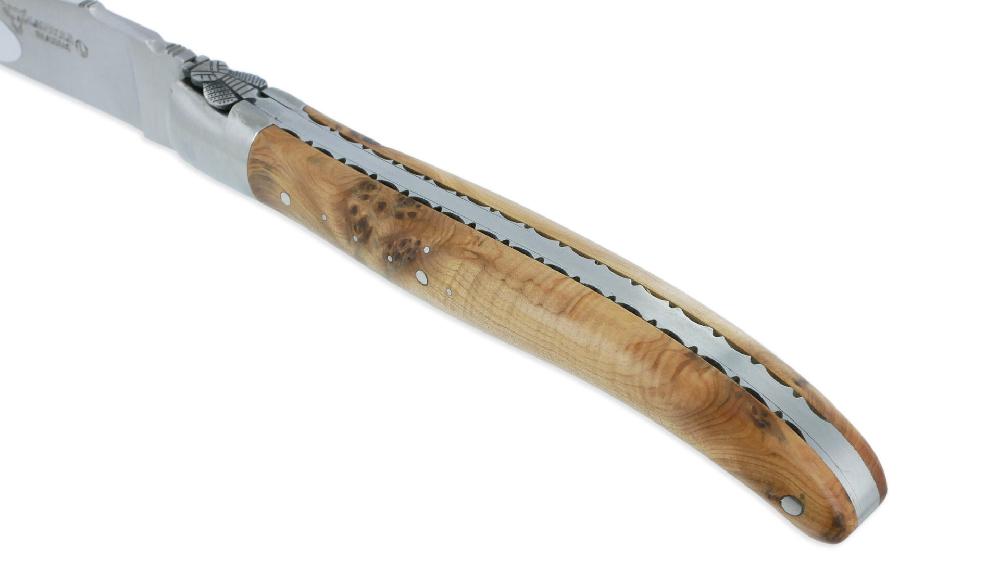 Laguiole Couteau Laguiole En Aubrac 1 Pièce 12 Cm Genévrier 1 Mitre Inox Brossé Décoration Abeille