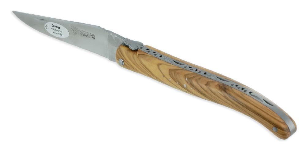 Laguiole Couteau Laguiole En Aubrac 1 Pièce 12 Cm Olivier Plein Manche Finition Brossée