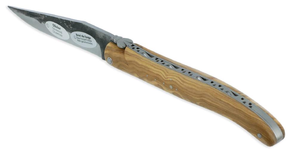 laguiole Couteau Laguiole en Aubrac 1 Pièce 12 cm Olivier Plein Manche Lame Brute de Forge