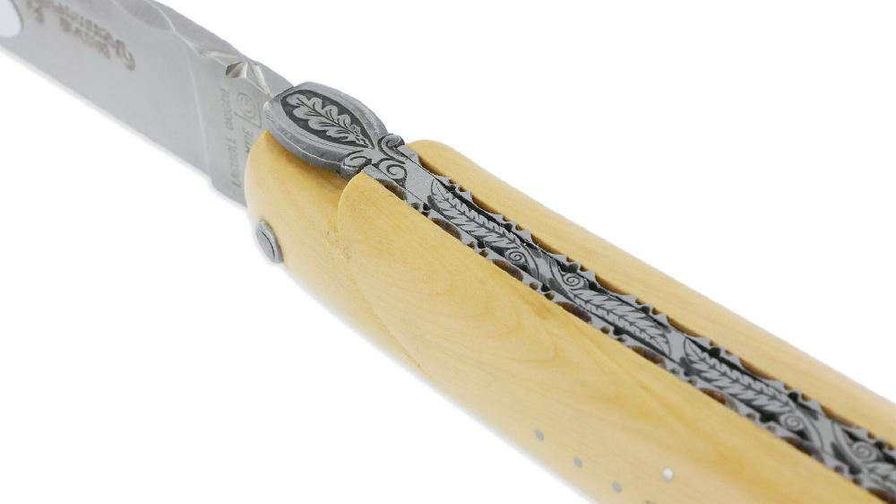 Laguiole Couteau Laguiole En Aubrac 1 Pièce 12cm Plein Manche Buis