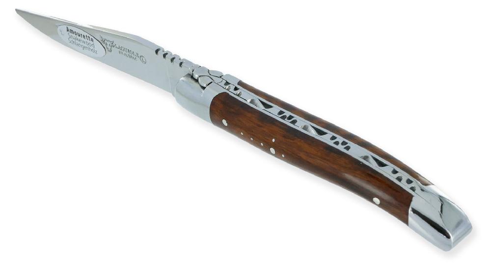 Laguiole Couteau Laguiole En Aubrac 1 Pièce Manche Amourette 2 Mitres Inox Brillant 10cm