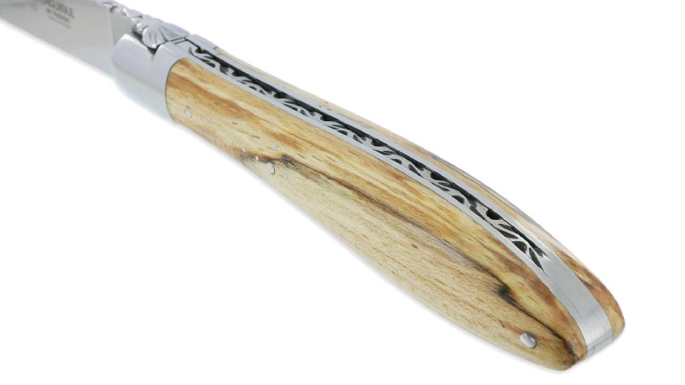 Laguiole Couteau Laguiole En Aubrac Crocus 1 Pièce 12 Cm Bois D’Aubrac 1 Mitre Inox Brillant