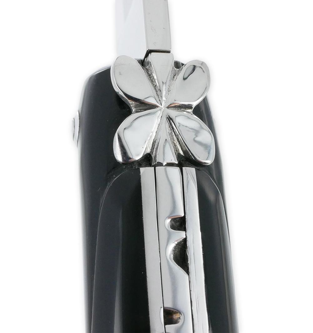 Laguiole Couteau Laguiole En Aubrac L’Aubracien 1 Pièce 12 Cm Buffle 1 Mitre Inox Brillant Mouche Fleur De L’Aubrac