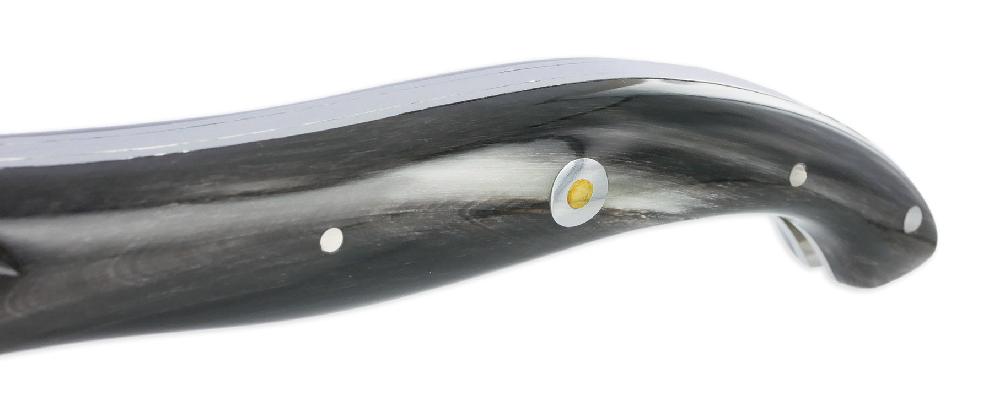 Laguiole Couteau Laguiole En Aubrac Le Coupé Buffle Origine Porsche Plein Manche 12 Cm Finition Brillante