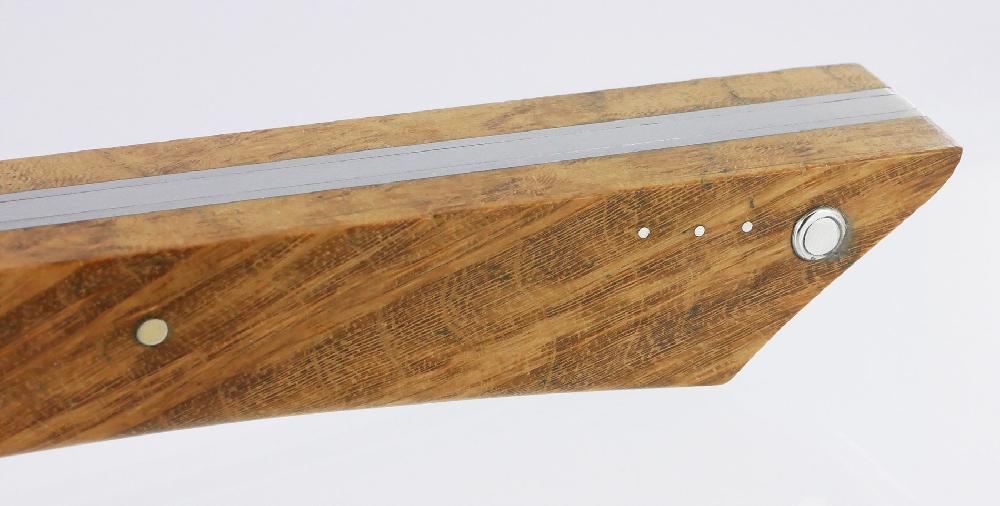 Laguiole Couteau Laguiole En Aubrac Origine Paquebot FRANCE Plein Manche Teck 12 Cm Finition Brossé Série Limitée